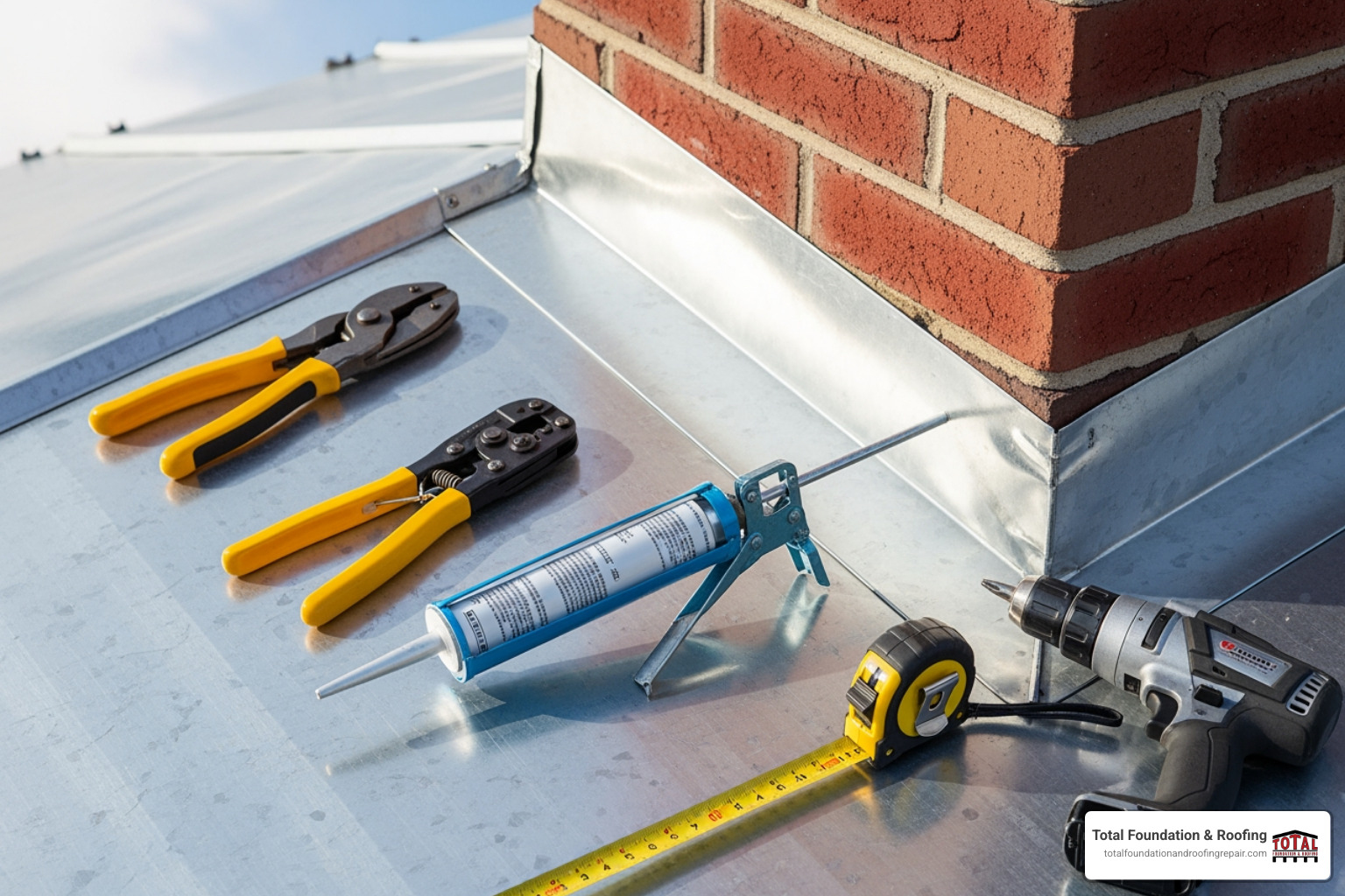 Tools for flashing a chimney on a metal roof - flashing a chimney on a metal roof
