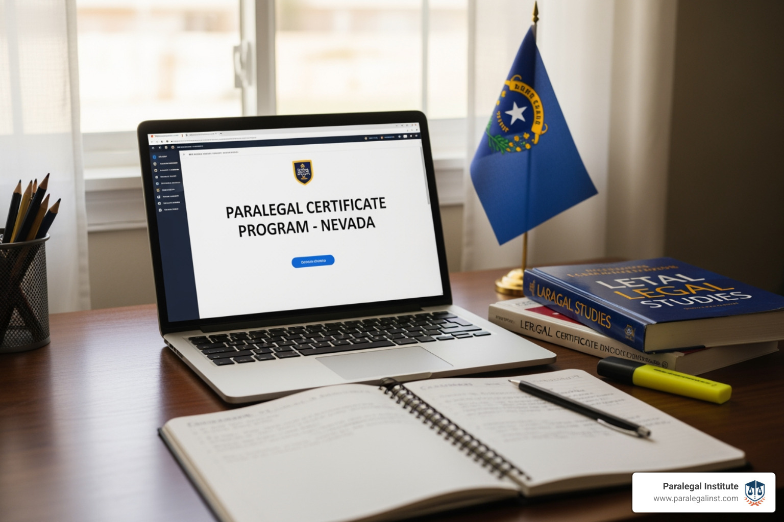screen showing legal research software - paralegal certificate online NV