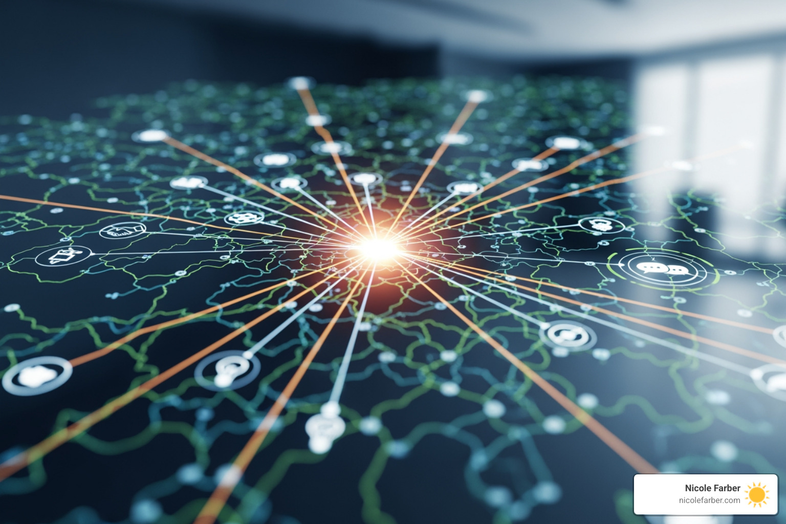 mind map centered on "My Law Firm" with branches to different professional types - building a referral network