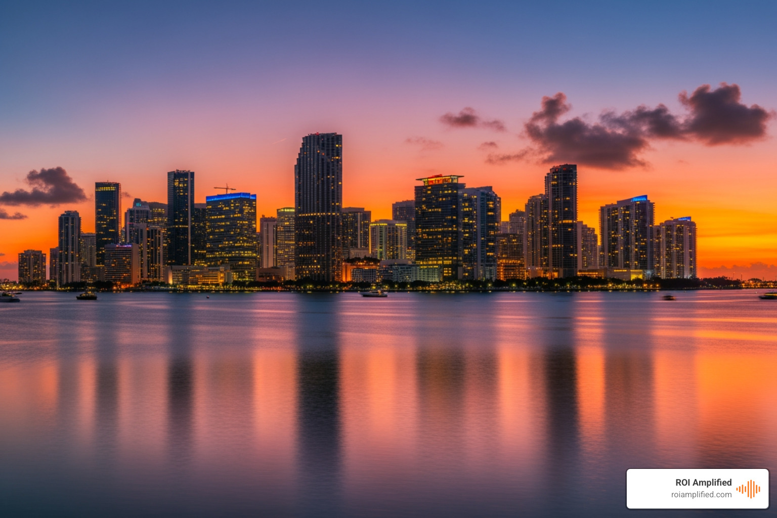 Miami skyline at sunset - Miami SEO company