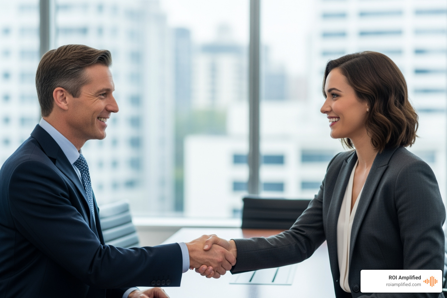 Client and agency expert shaking hands - Miami SEO company