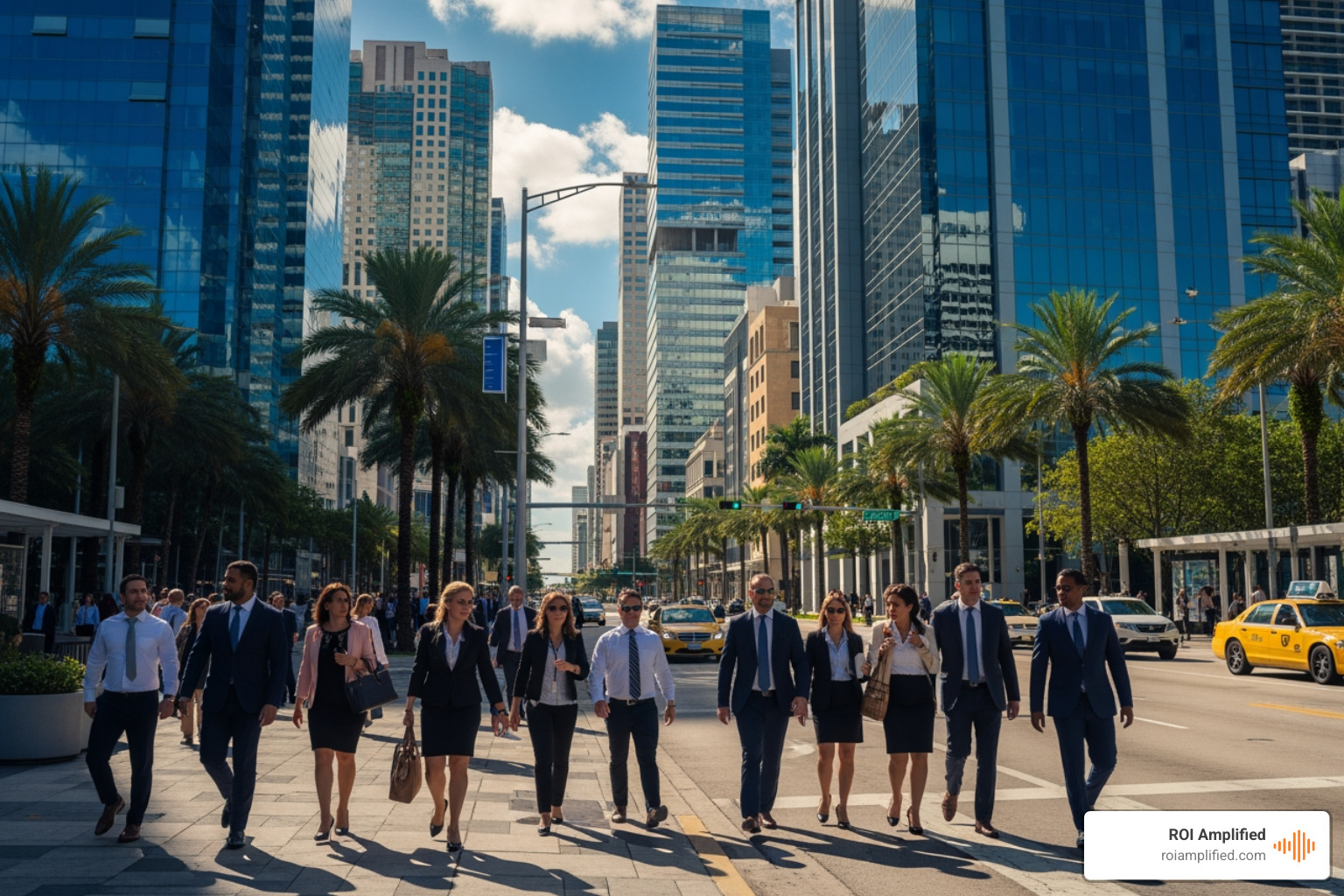 Map of Miami highlighting key business districts - Miami SEO company