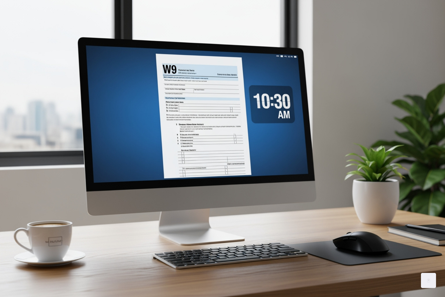 W9 form on computer screen - free W9 form online