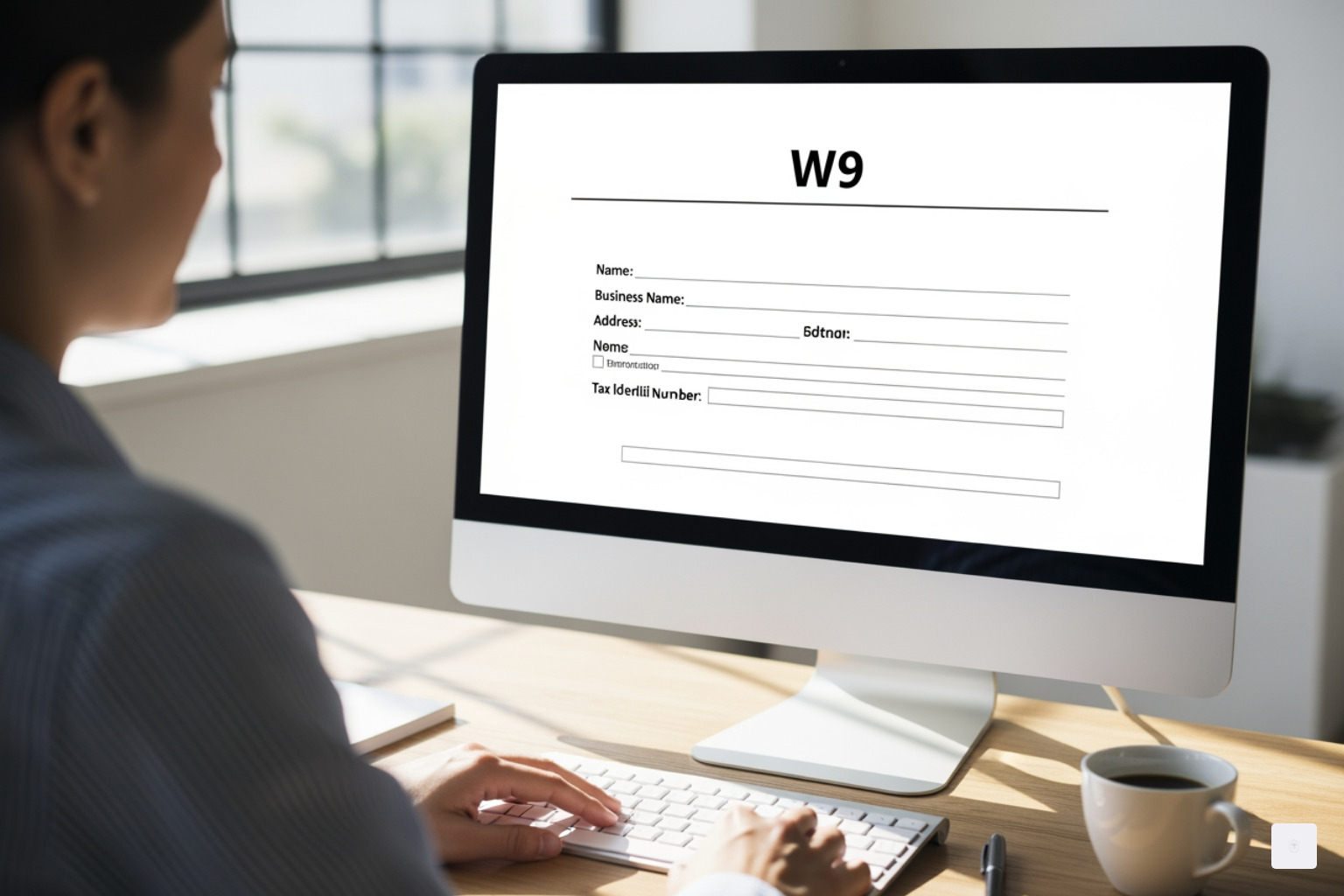 Official March 2024 W-9 form on a screen - free W9 form online