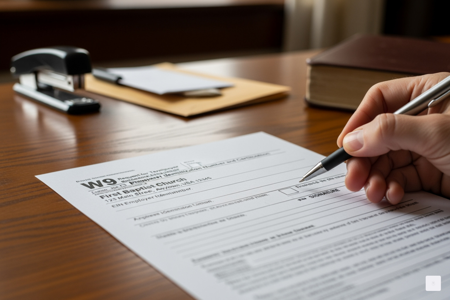 checklist to request W9 - W9 form for churches