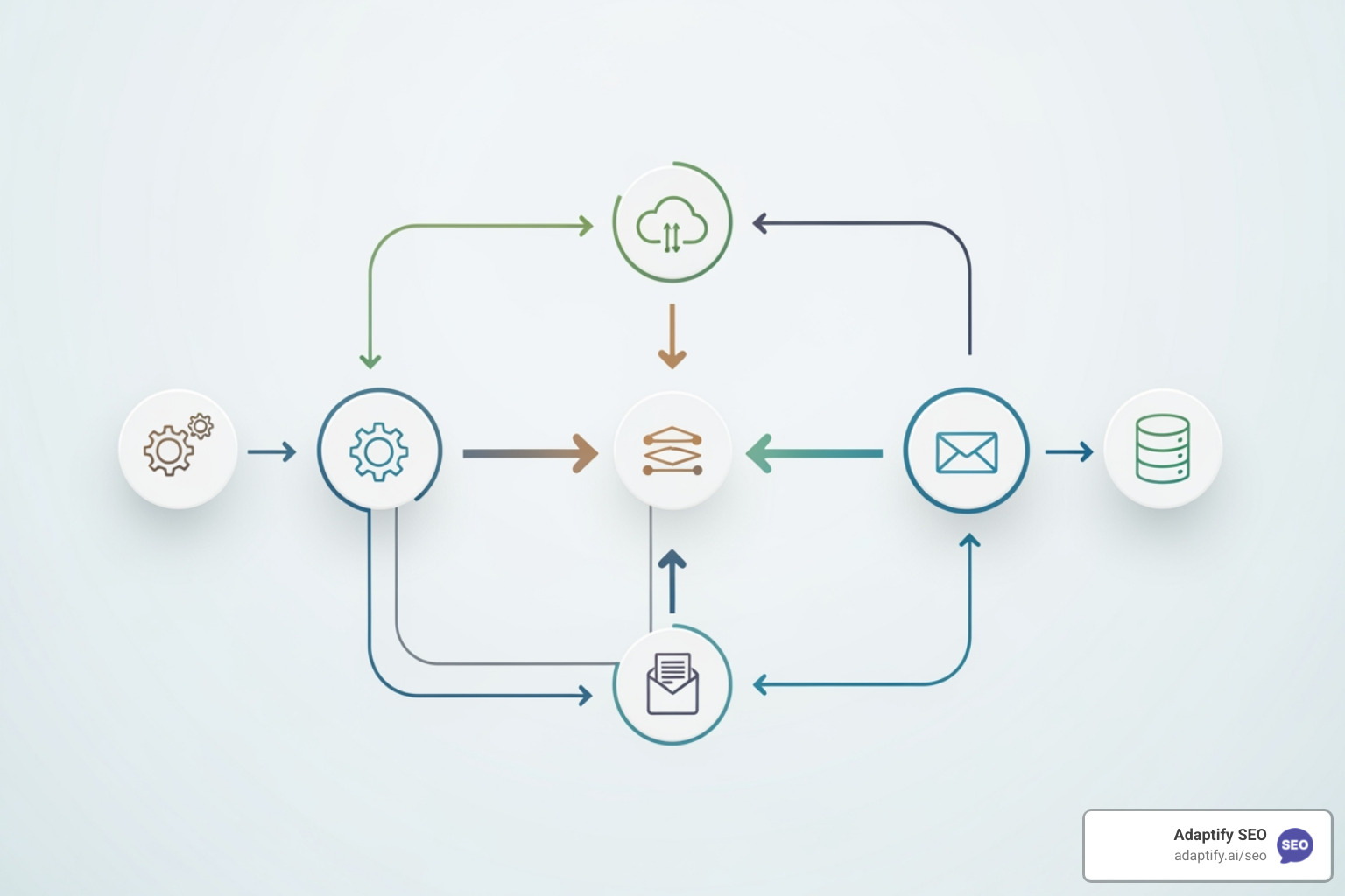 a Make.com or Zapier workflow diagram - Automate blog content