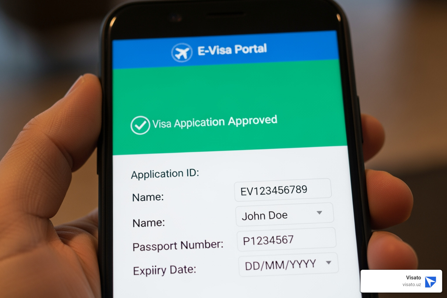 Computer screen showing an "Application Not Found" error message - Check e-visa status
