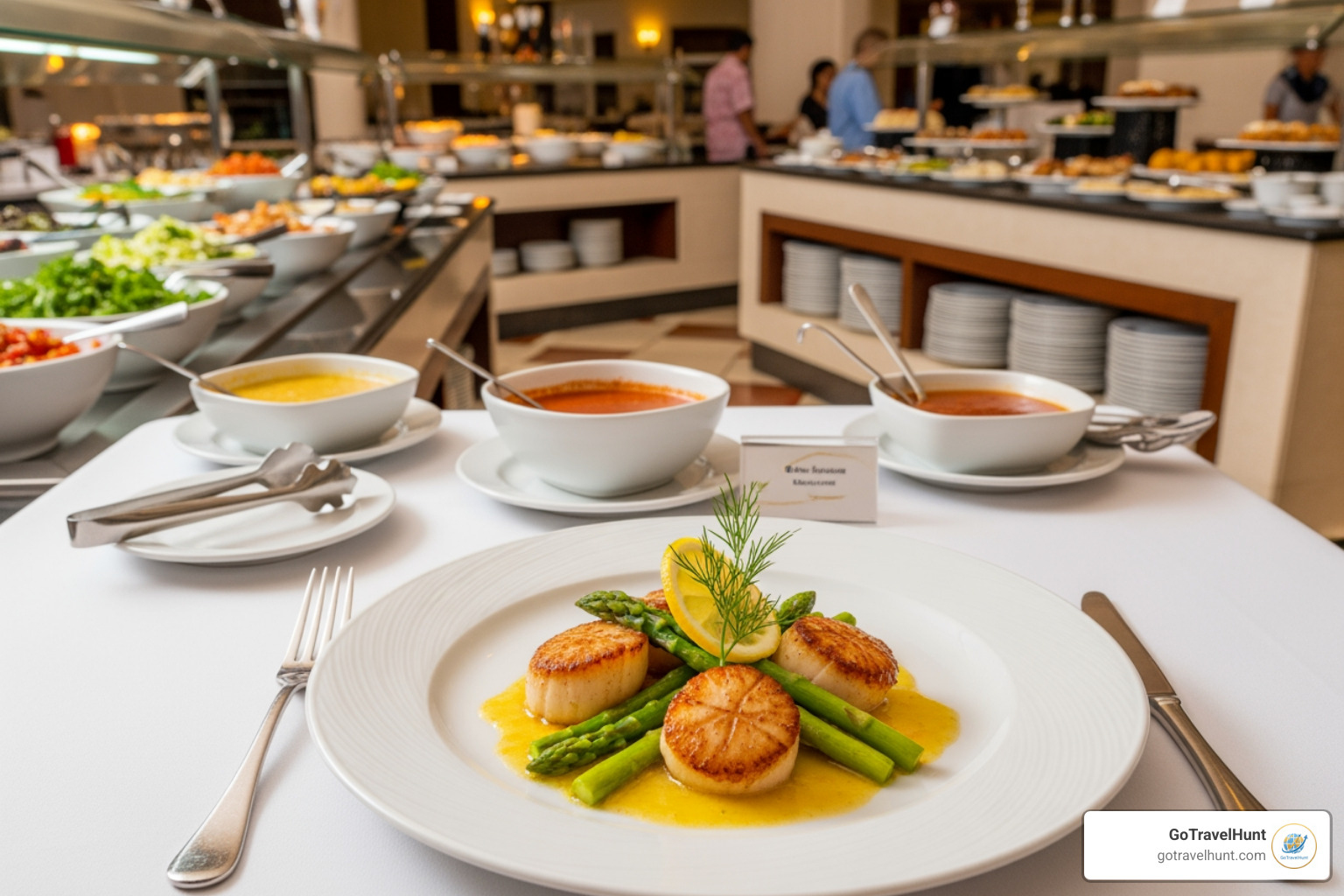 vibrant resort buffet vs neat a la carte dish - all inclusive plus flight