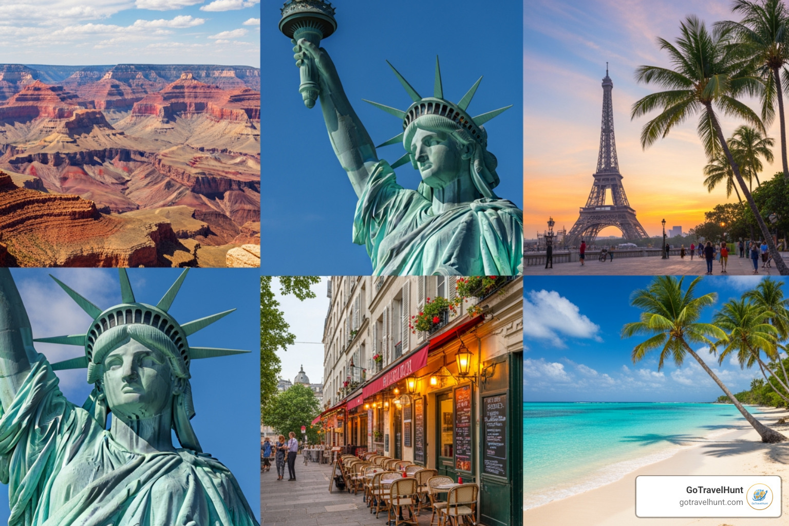 collage of diverse travel destinations - personal planning travel guide collage of diverse travel destinations - personal planning travel guide