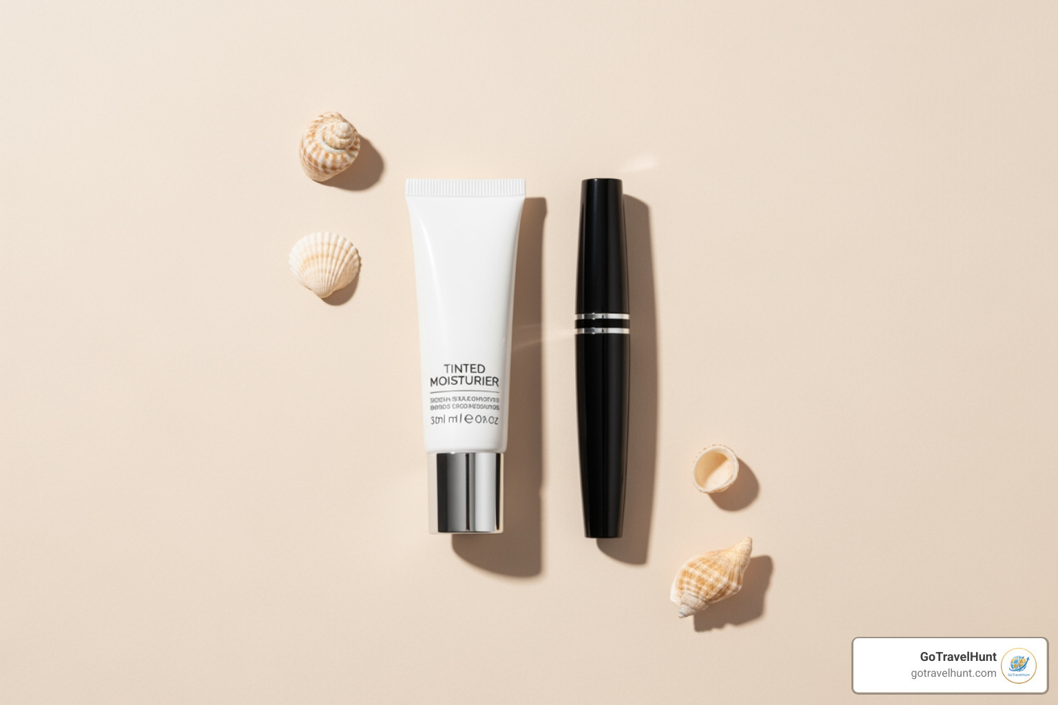 minimalist cruise makeup essentials like tinted moisturizer and waterproof mascara - cruise toiletries checklist minimalist cruise makeup essentials like tinted moisturizer and waterproof mascara - cruise toiletries checklist