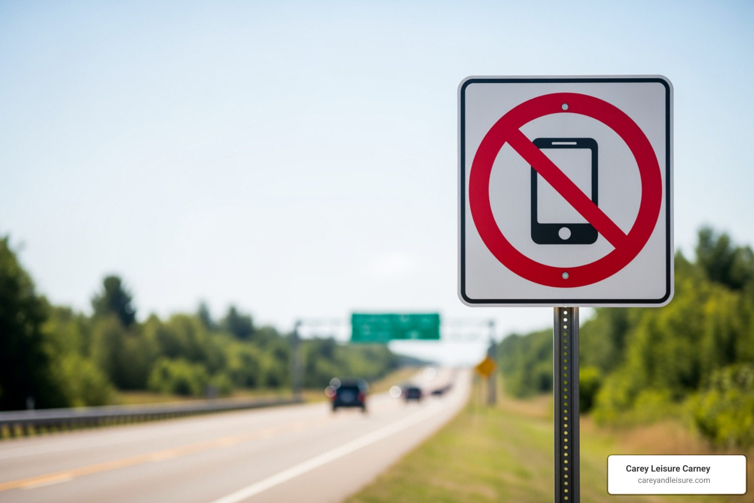 Don't Text and Drive sign - Wesley Chapel car accident Don't Text and Drive sign - Wesley Chapel car accident