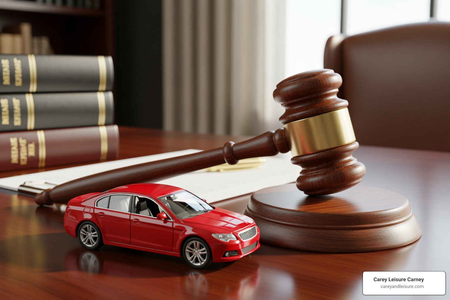 Gavel and toy car symbolizing auto accident law - Wesley Chapel car accident Gavel and toy car symbolizing auto accident law - Wesley Chapel car accident