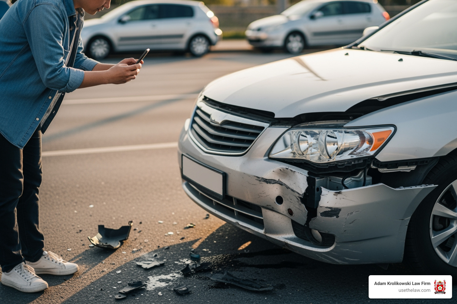 person taking a photo of a damaged car with their smartphone - santa ana california personal injury lawyers person taking a photo of a damaged car with their smartphone - santa ana california personal injury lawyers