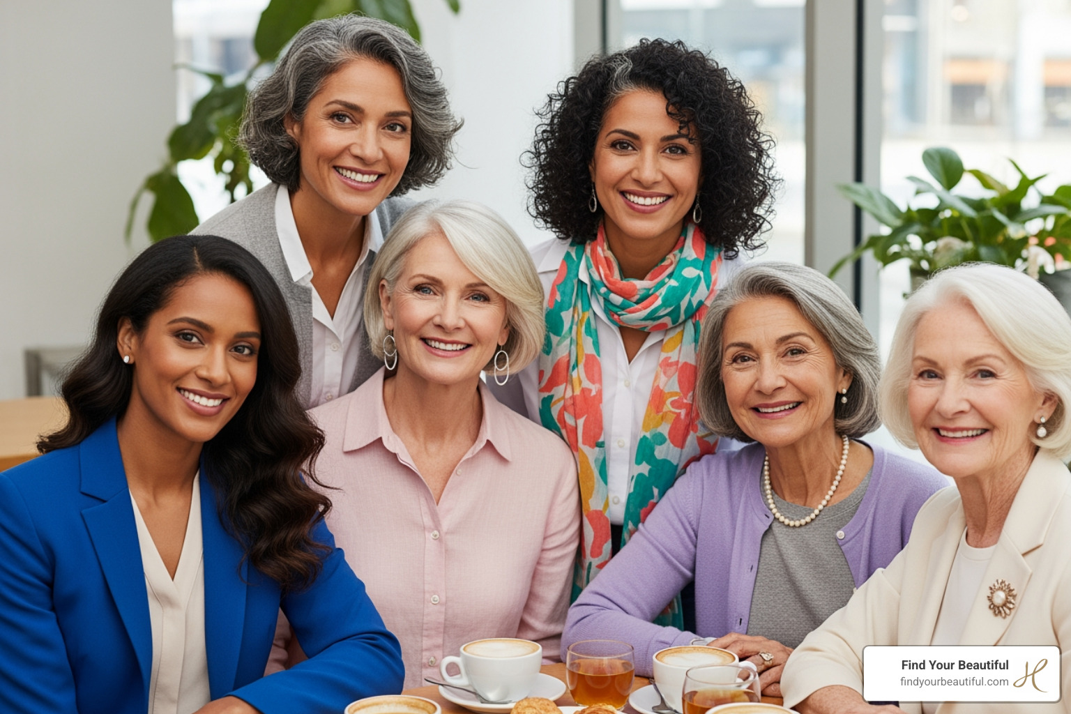 diverse group of women of different ages (40s, 50s, 60s) looking refreshed - when to get a facelift best age