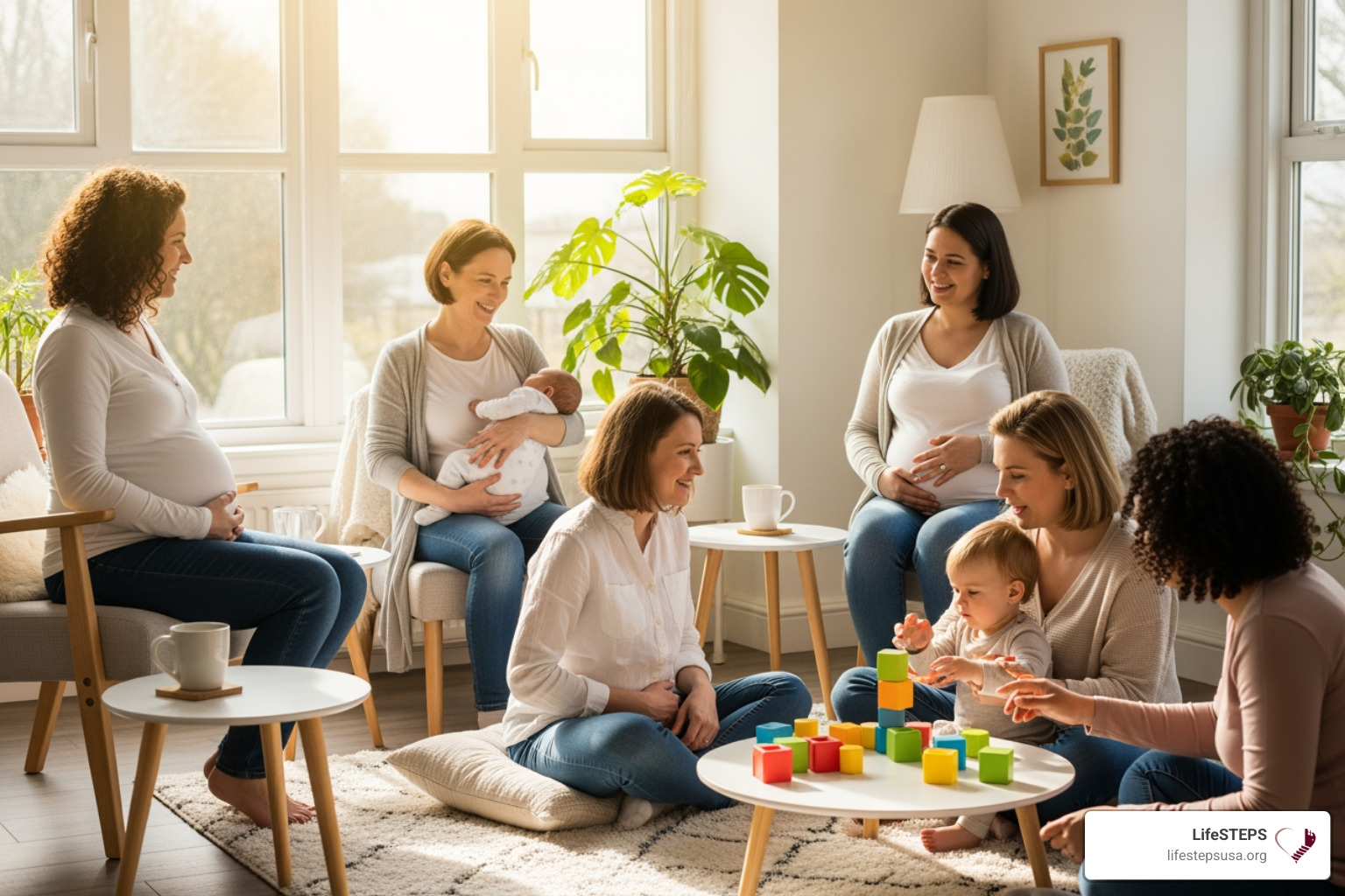 a diverse group of mothers in a supportive group setting - emergency housing for pregnant single mothers a diverse group of mothers in a supportive group setting - emergency housing for pregnant single mothers