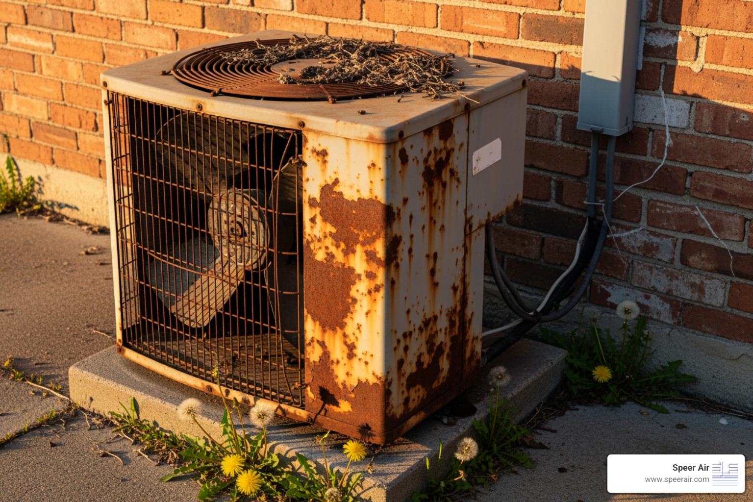 old rusty AC unit - hvac system upgrade denville nj old rusty AC unit - hvac system upgrade denville nj