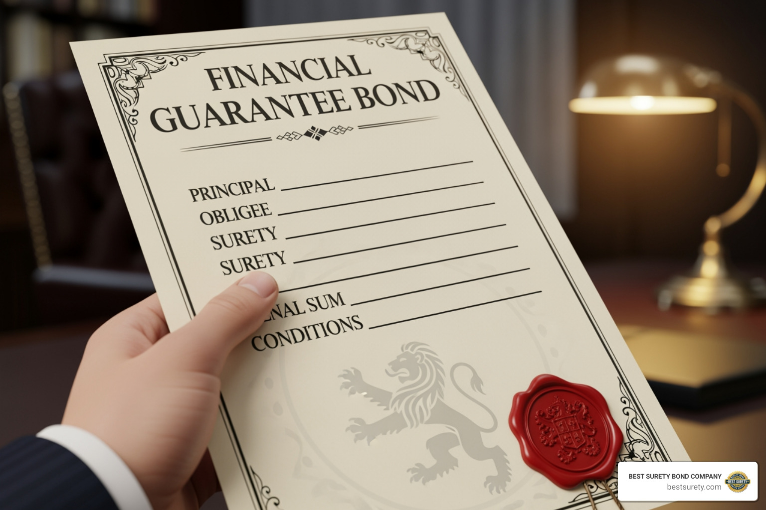 BEST SURETY BOND COMPANY online quote form - financial guarantee bond