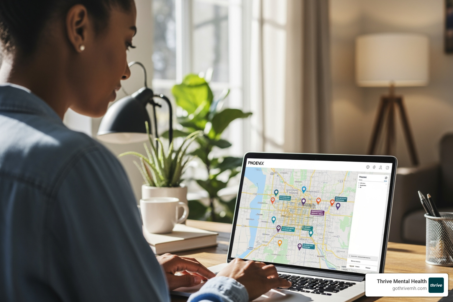 Person on laptop searching for IOP programs with a map of Florida visible - Where can I find an IOP program in Phoenix that I can attend while still working?