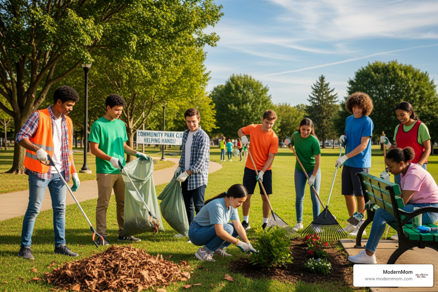 student volunteering at a community event - College application mistakes