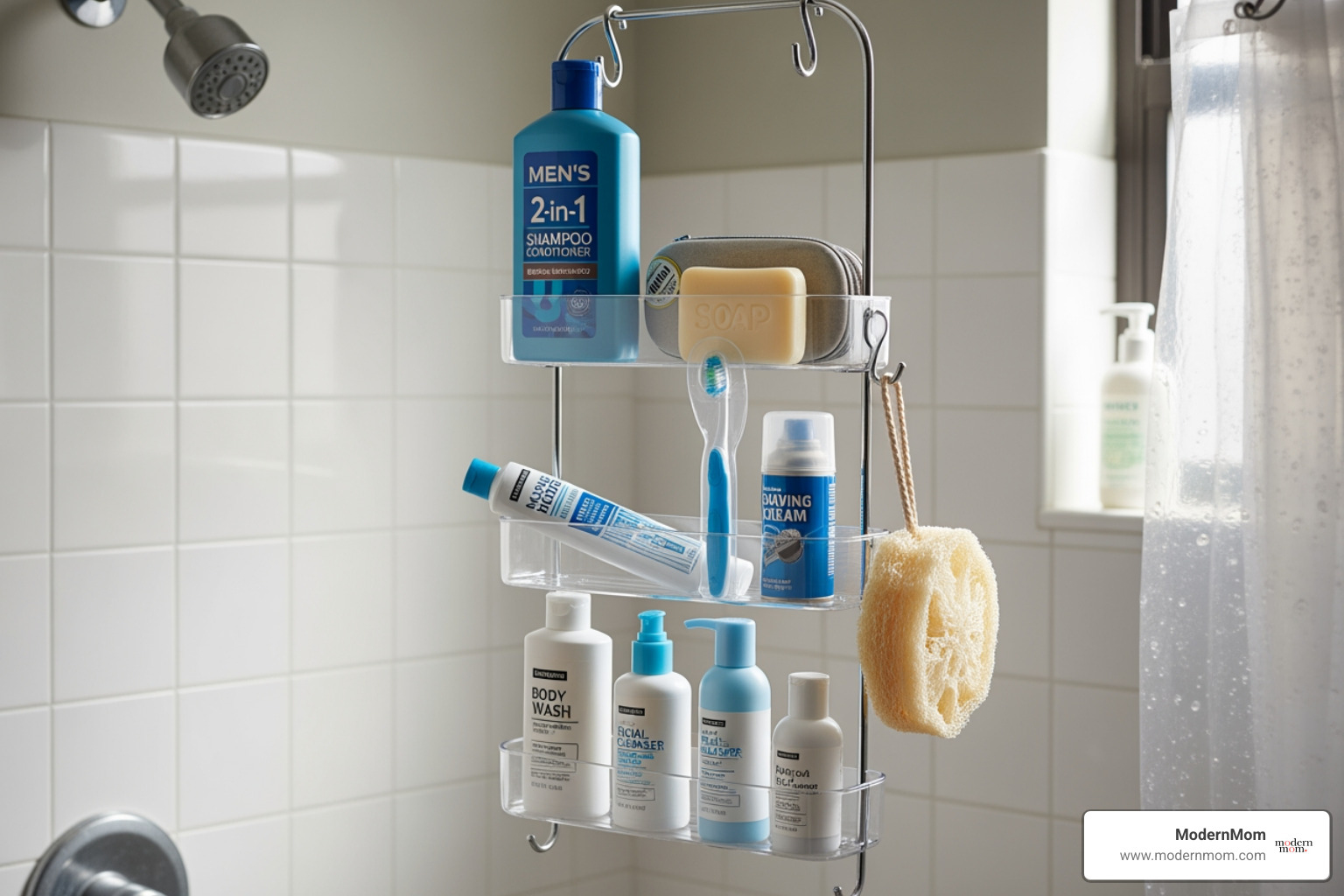 organized shower caddy - College dorm hacks