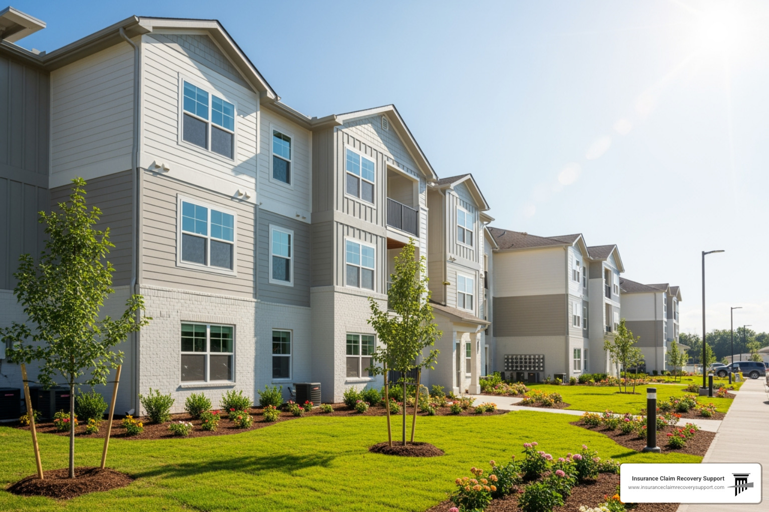 A successfully restored apartment complex after a major loss - loss assessor near me