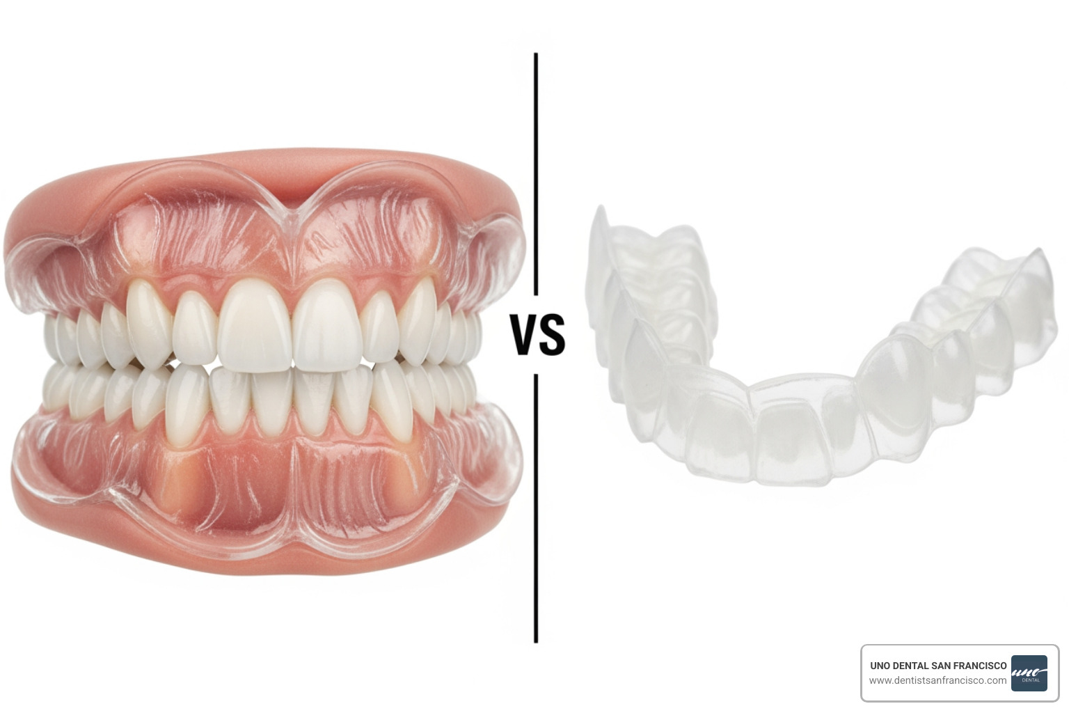comparing a custom-fit tray to a generic, ill-fitting one - pain free teeth whitening