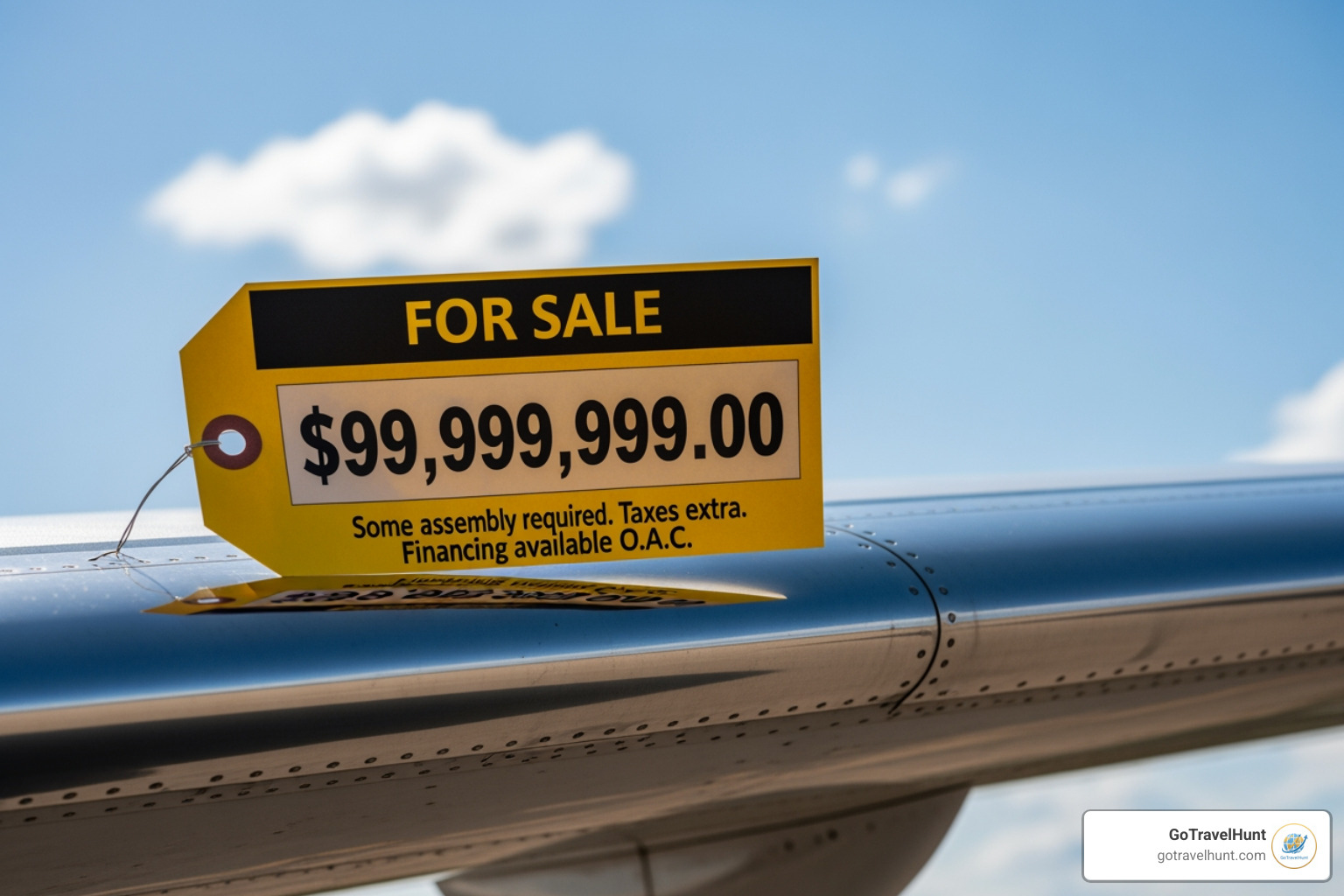 price tag on airplane wing - best and cheapest airlines