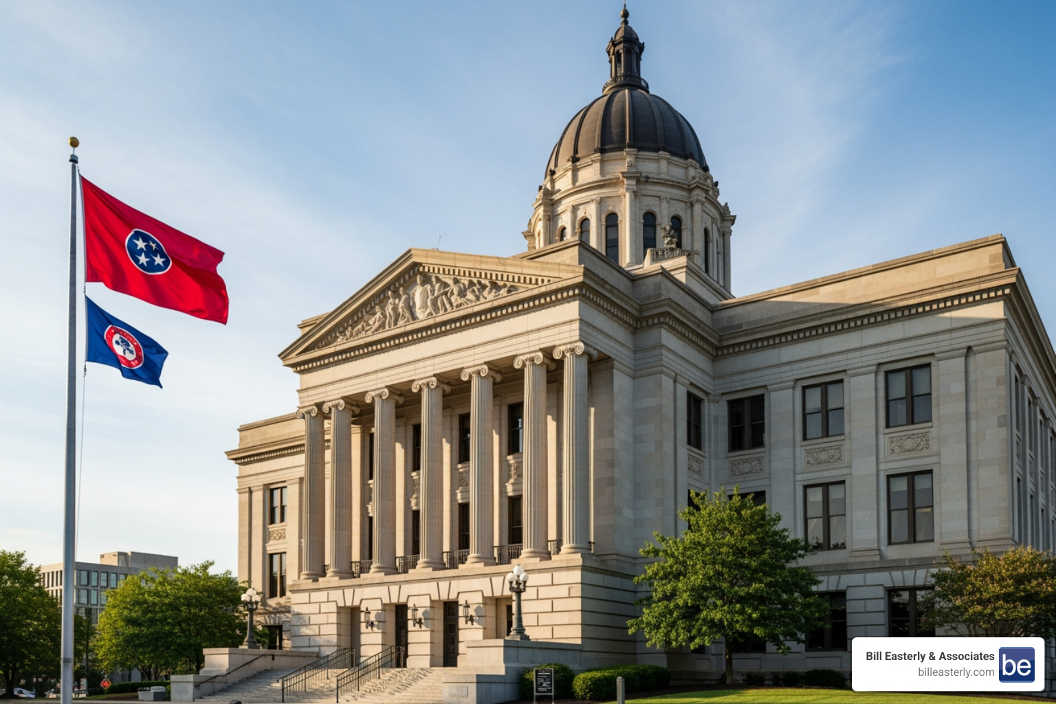 Tennessee state flag or a Nashville courthouse - what to do after a car accident in nashville
