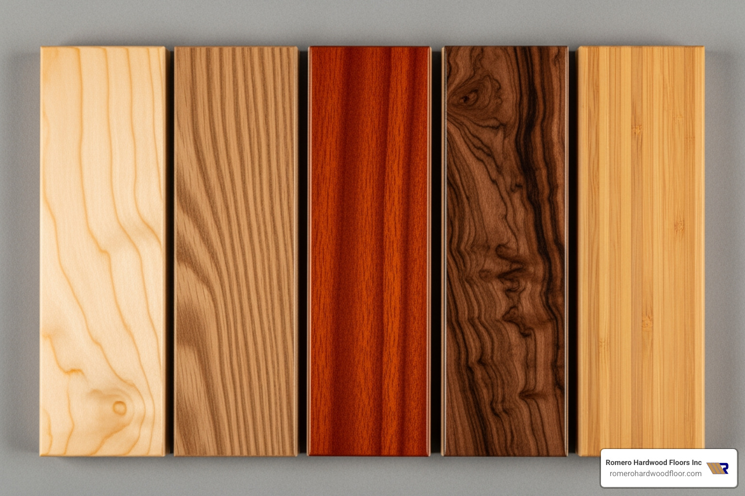 various wood species like oak, cherry, and maple - how much to refinish wood floors