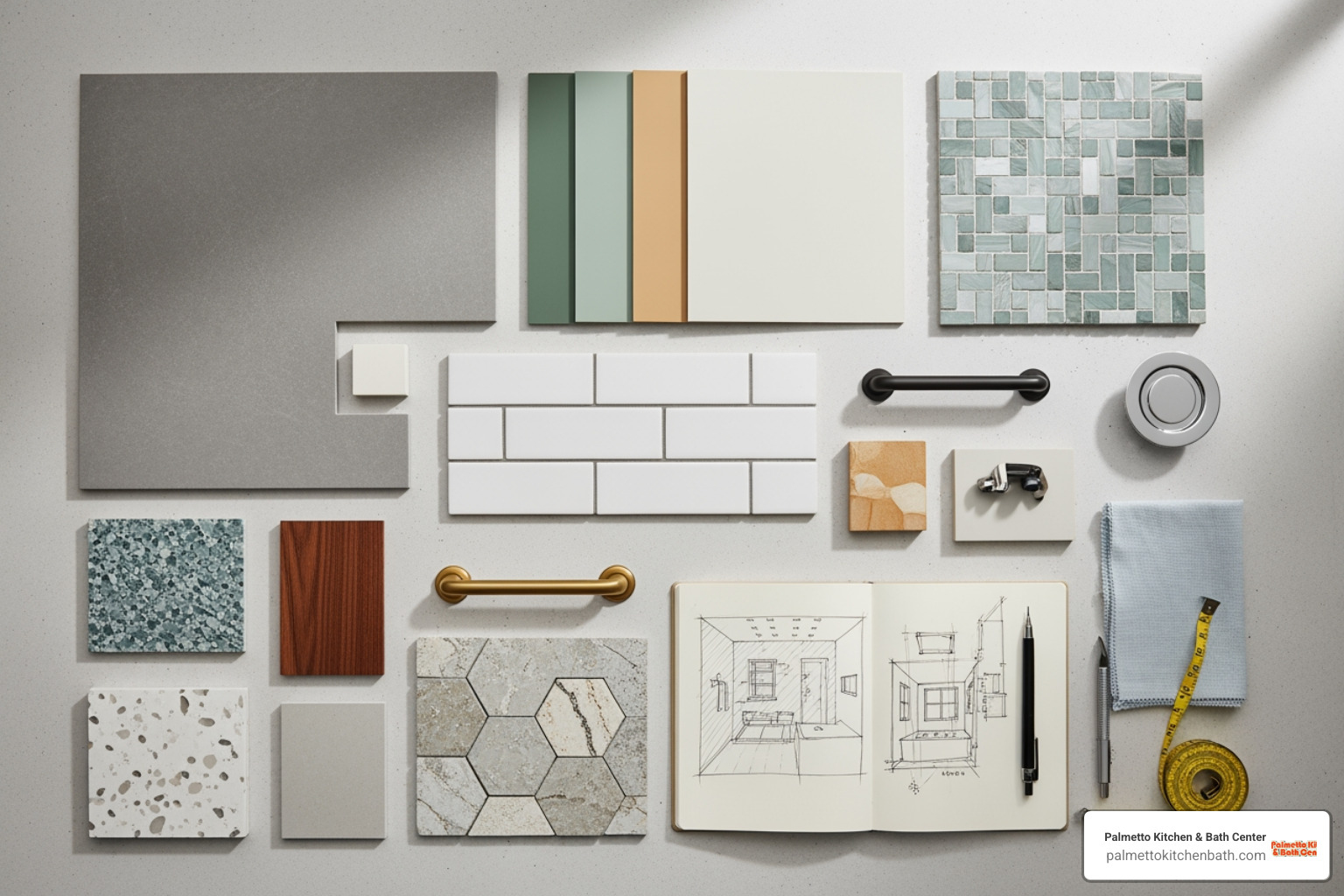 bathroom design mood board with tile, paint, and fixture samples - guest bathroom renovation bathroom design mood board with tile, paint, and fixture samples - guest bathroom renovation