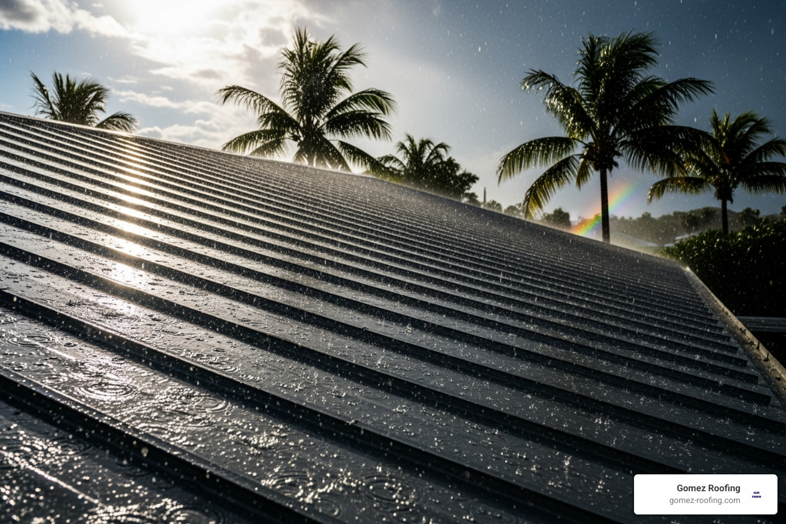 metal roof withstanding heavy rain and sun in florida - local metal roof contractors