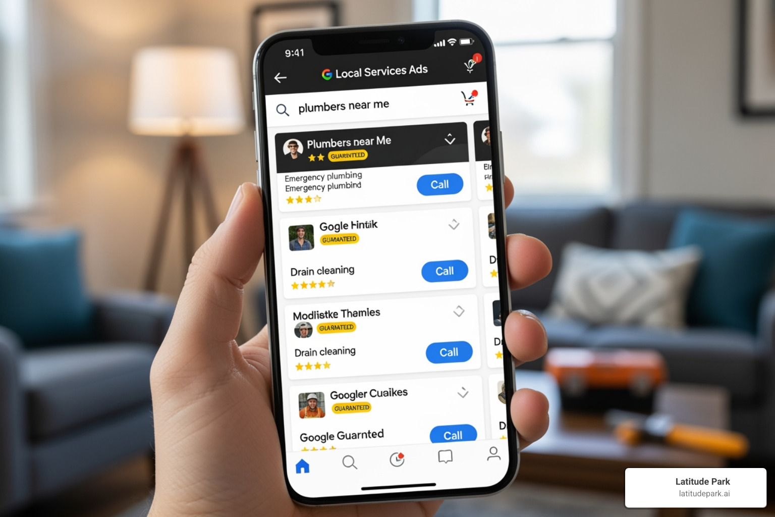 LSA sign-up dashboard interface - google local services ads for home services