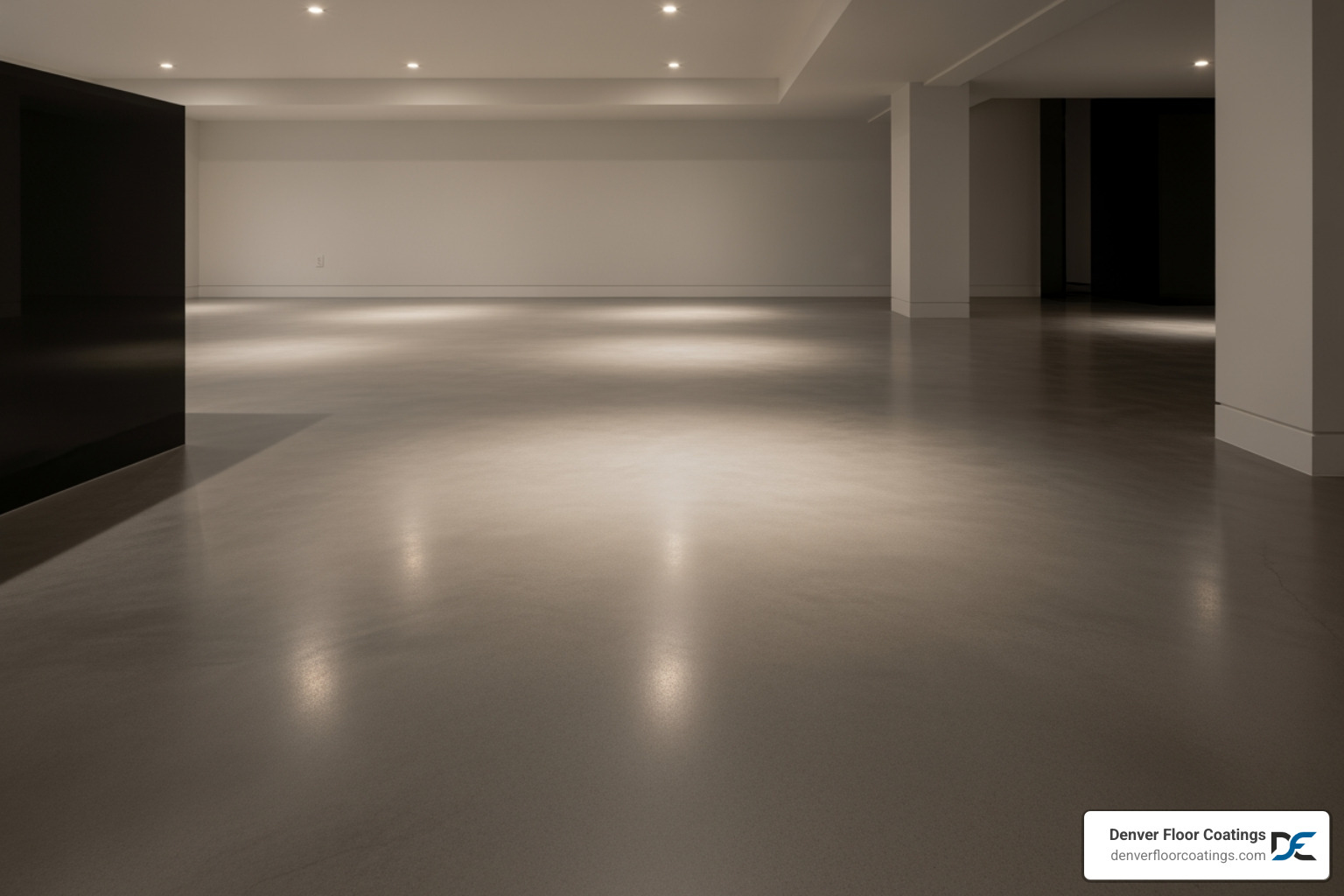sleek gray concrete coating in a residential basement - easy maintenance flooring sleek gray concrete coating in a residential basement - easy maintenance flooring