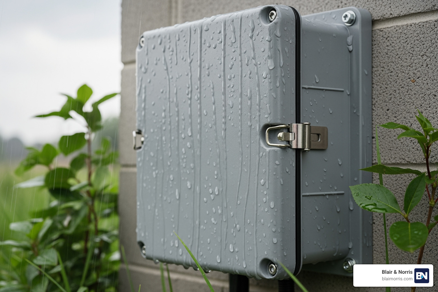 Well pump control box securely sealed and protected from elements - well pump relay troubleshooting