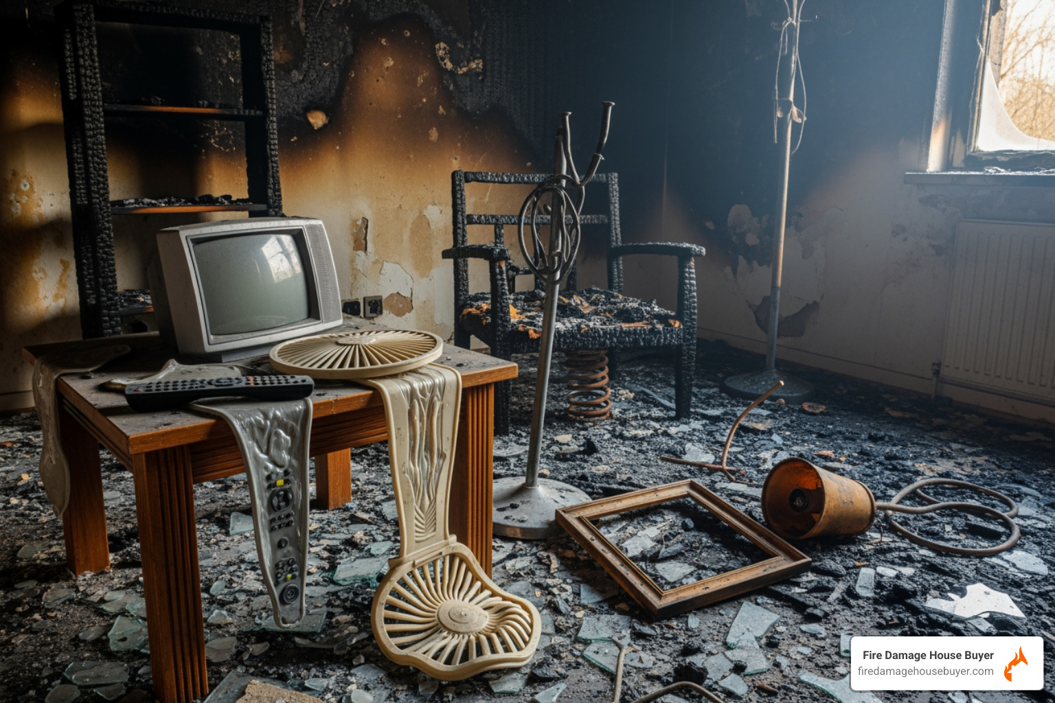 melted and warped household items after a fire - house fire temperature melted and warped household items after a fire - house fire temperature