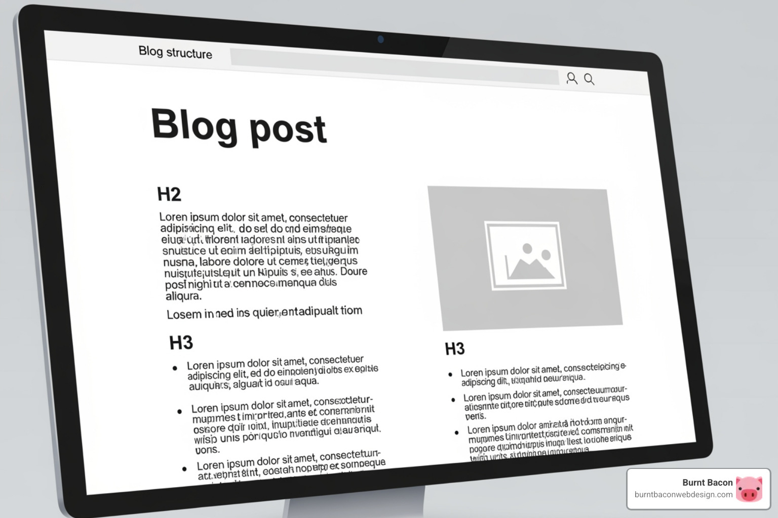 A well-structured blog post layout with a clear title, H2 and H3 headings, short paragraphs, bullet points, and an image, demonstrating excellent readability and SEO formatting. - SEO content writing A well-structured blog post layout with a clear title, H2 and H3 headings, short paragraphs, bullet points, and an image, demonstrating excellent readability and SEO formatting. - SEO content writing