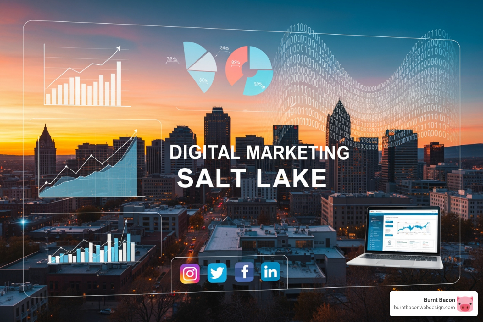 Graph showing upward organic traffic growth - Digital marketing Salt Lake