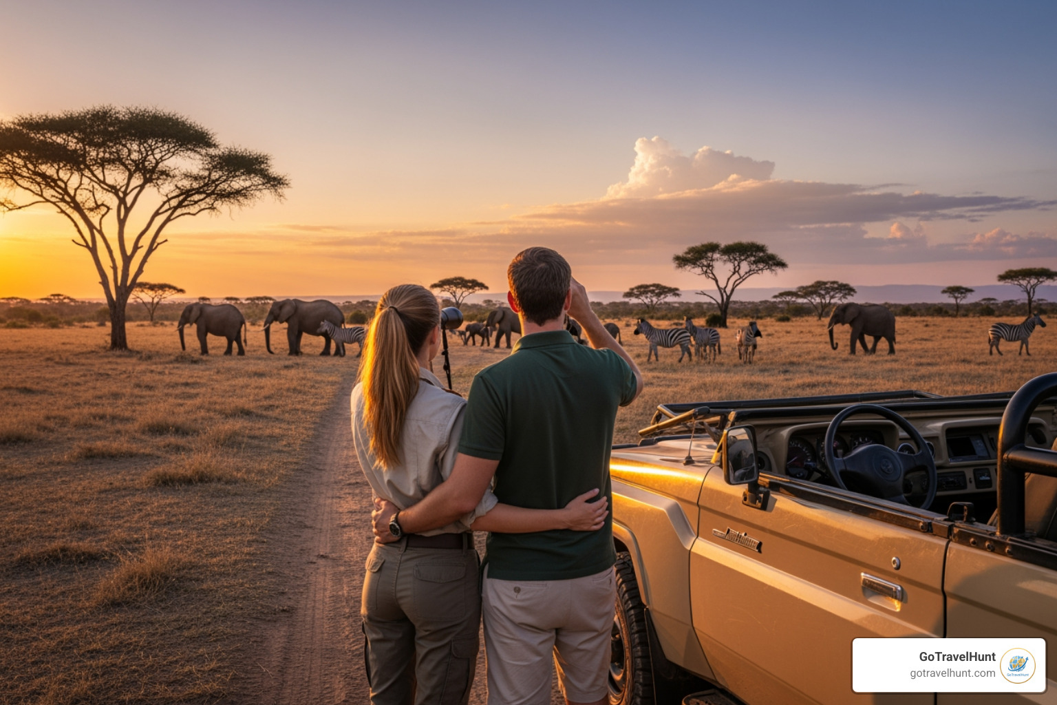 couple on a safari - 1 year anniversary destinations couple on a safari - 1 year anniversary destinations