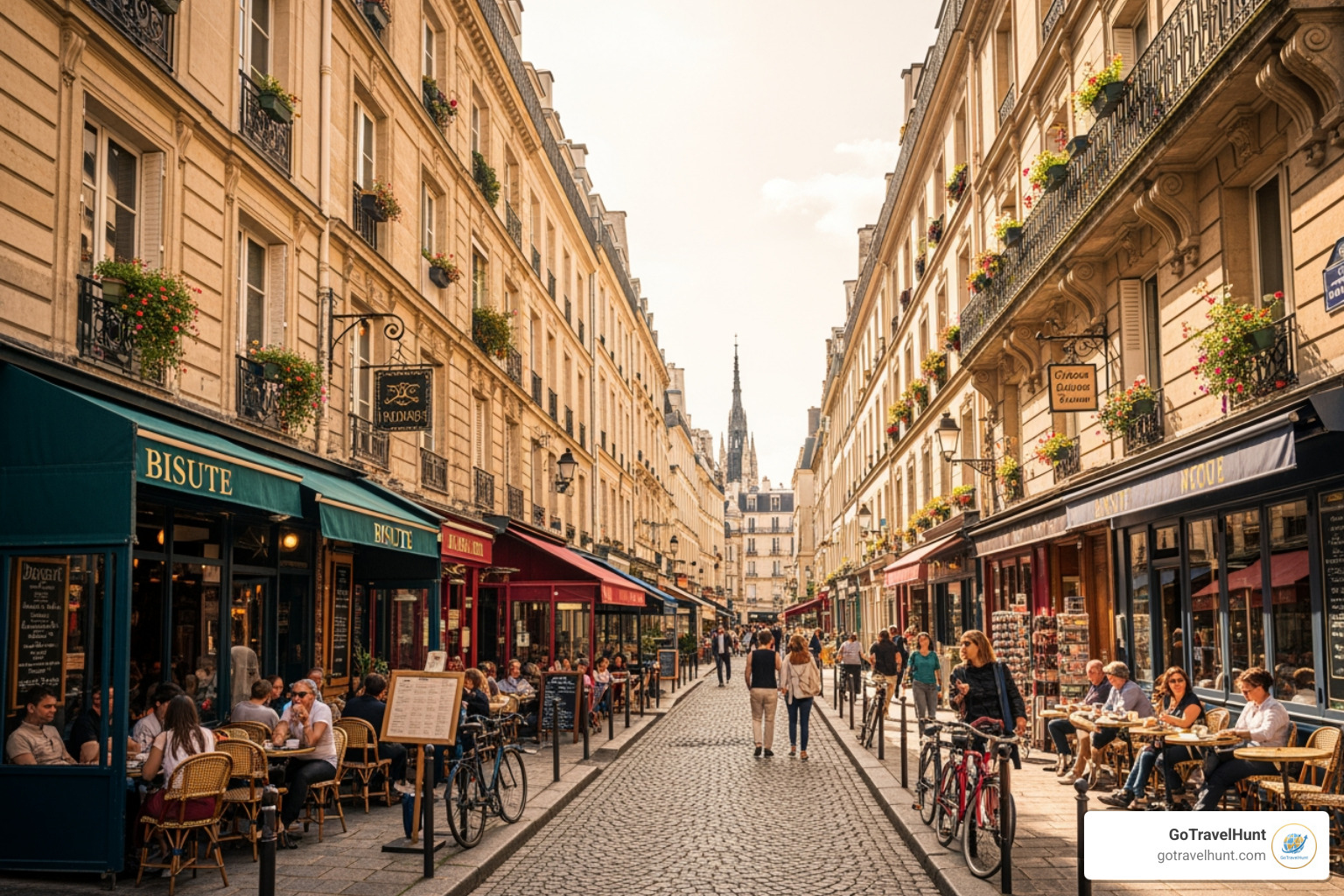 A charming street in Le Marais with bistros - breaks to paris by eurostar A charming street in Le Marais with bistros - breaks to paris by eurostar
