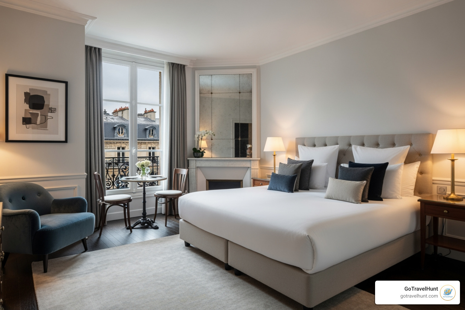 stylish hotel room in paris - best cheap hotels in paris france