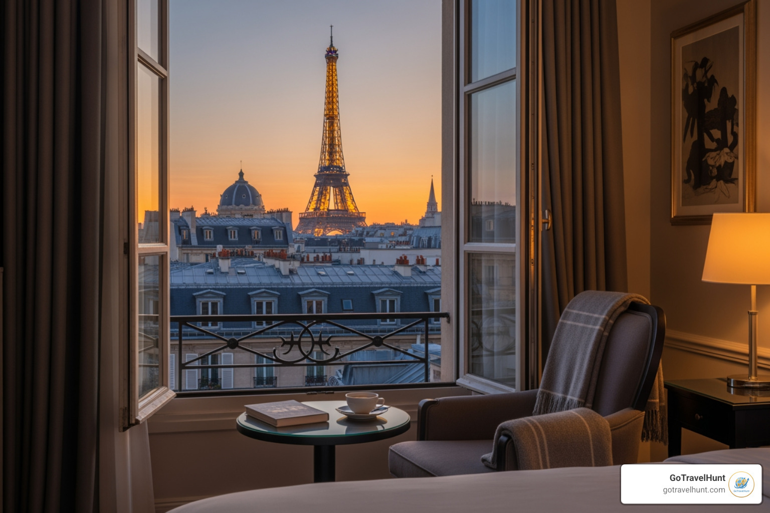 eiffel tower view from hotel - best cheap hotels in paris france