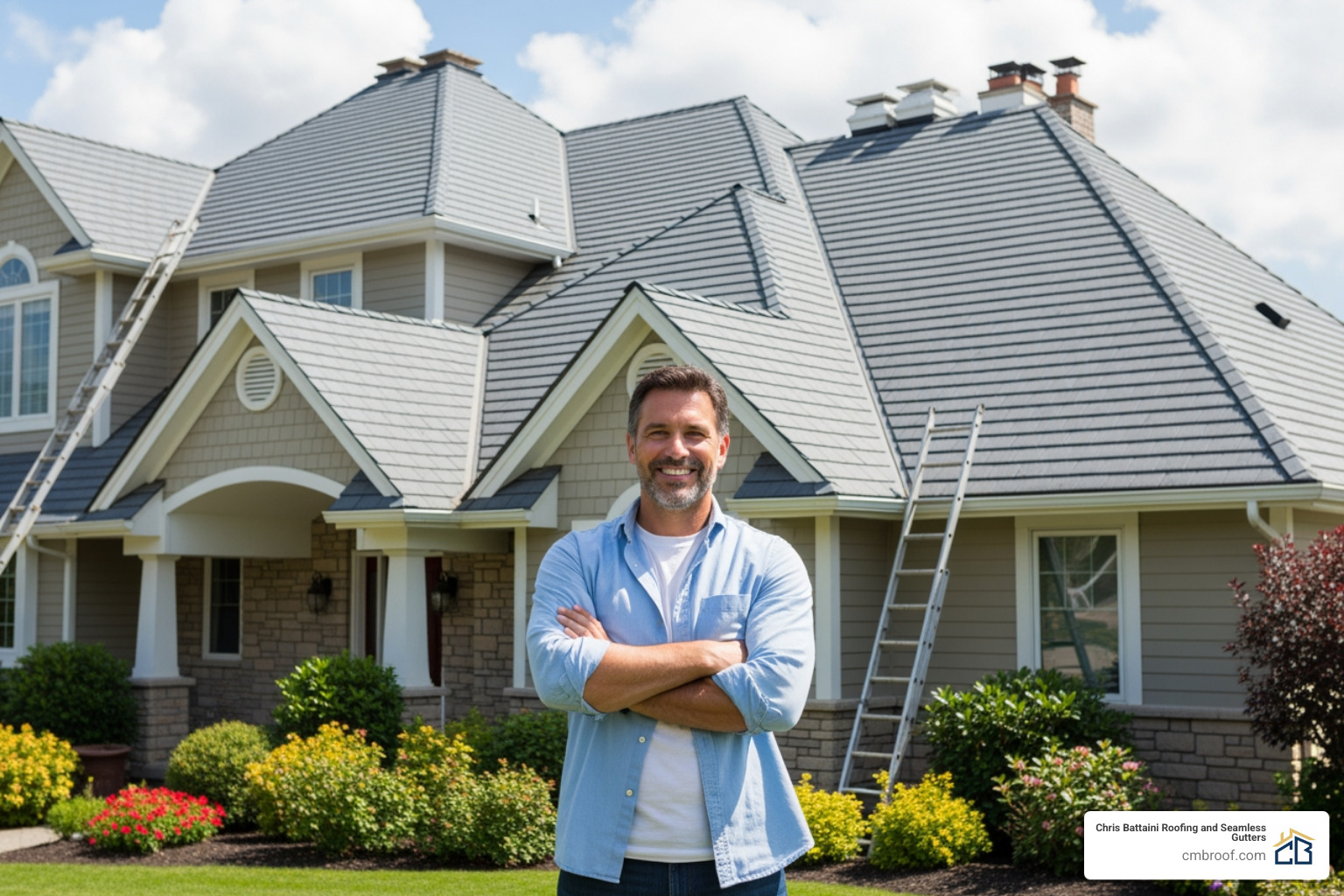 completed roofing project with a happy homeowner - roofing contractors Pittsfield MA