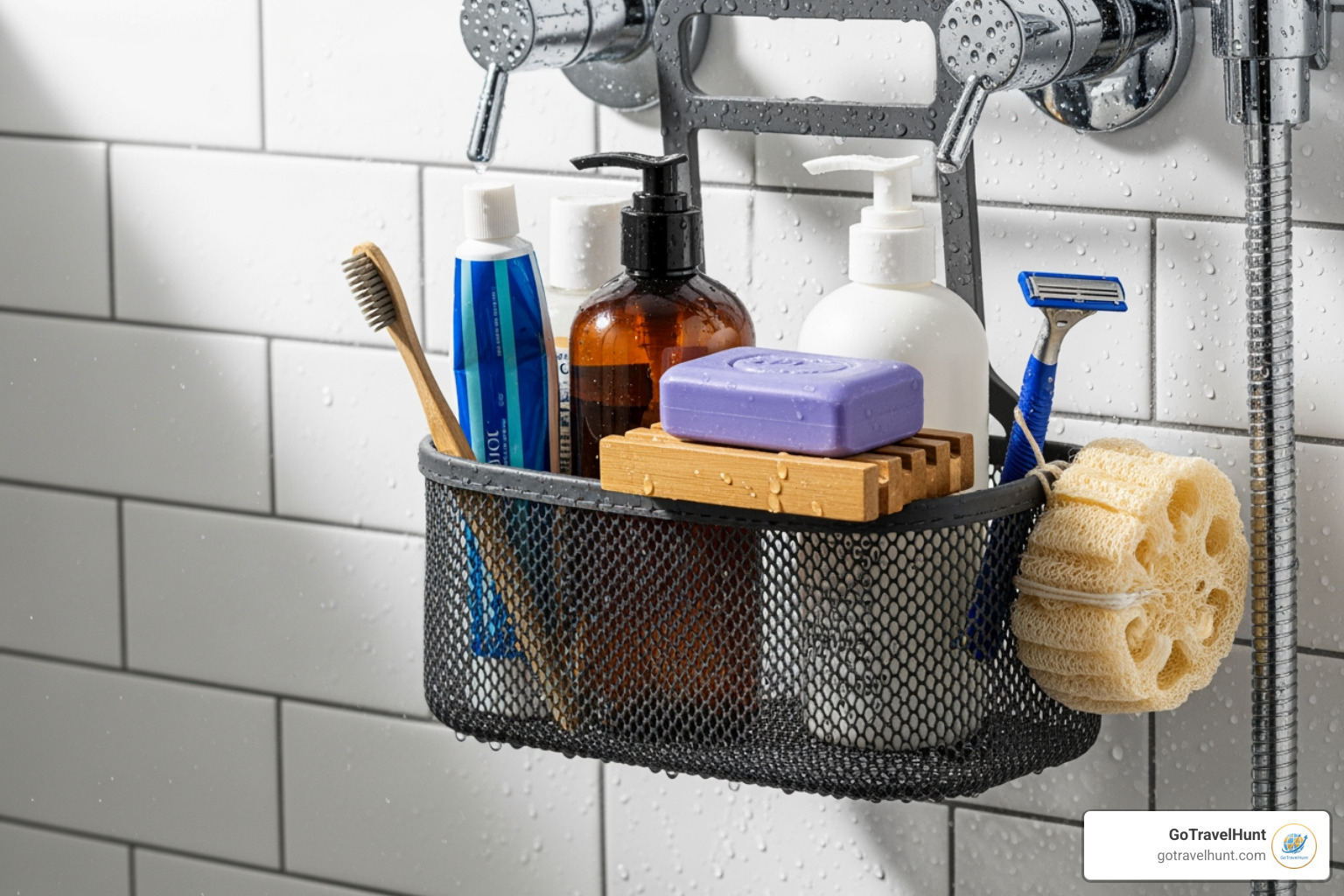 A well-stocked shower caddy - summer camp packing checklist