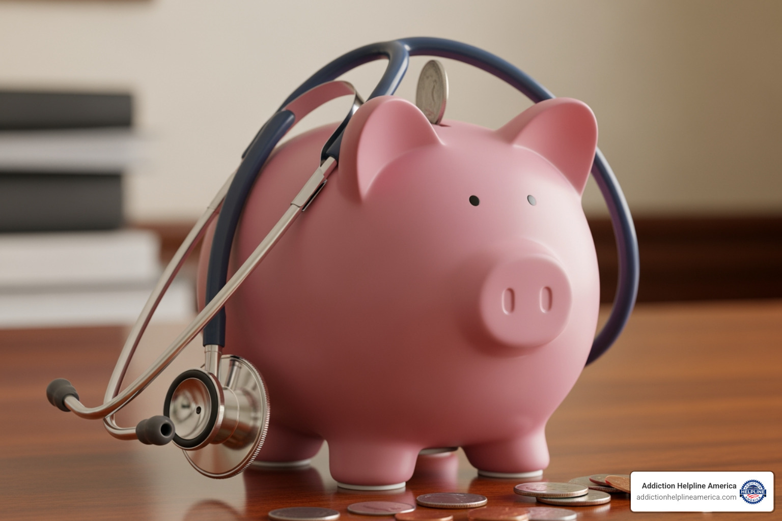 piggy bank with stethoscope - detox near me