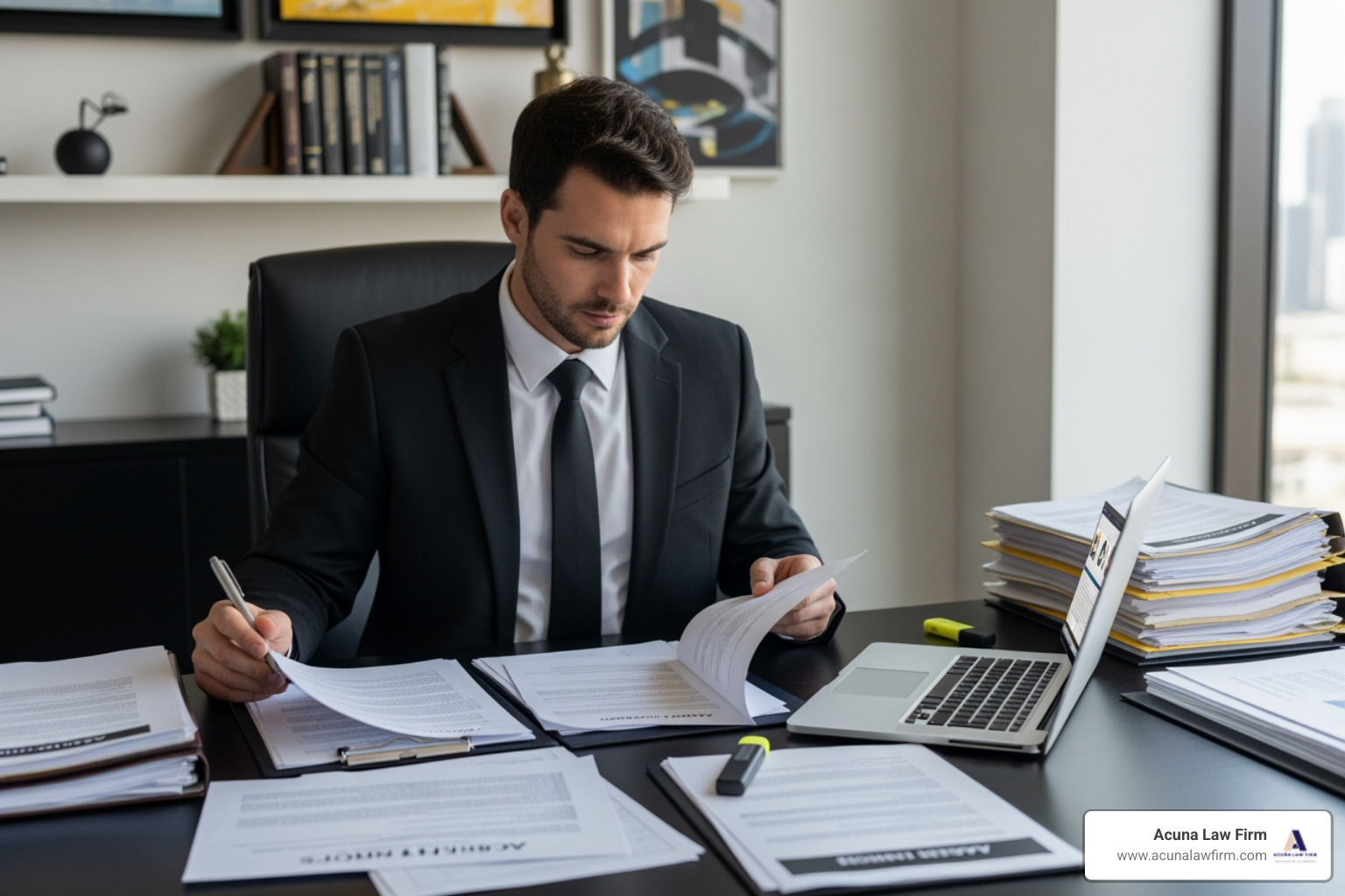 solicitor reviewing accident reports - best solicitors for car accident claims
