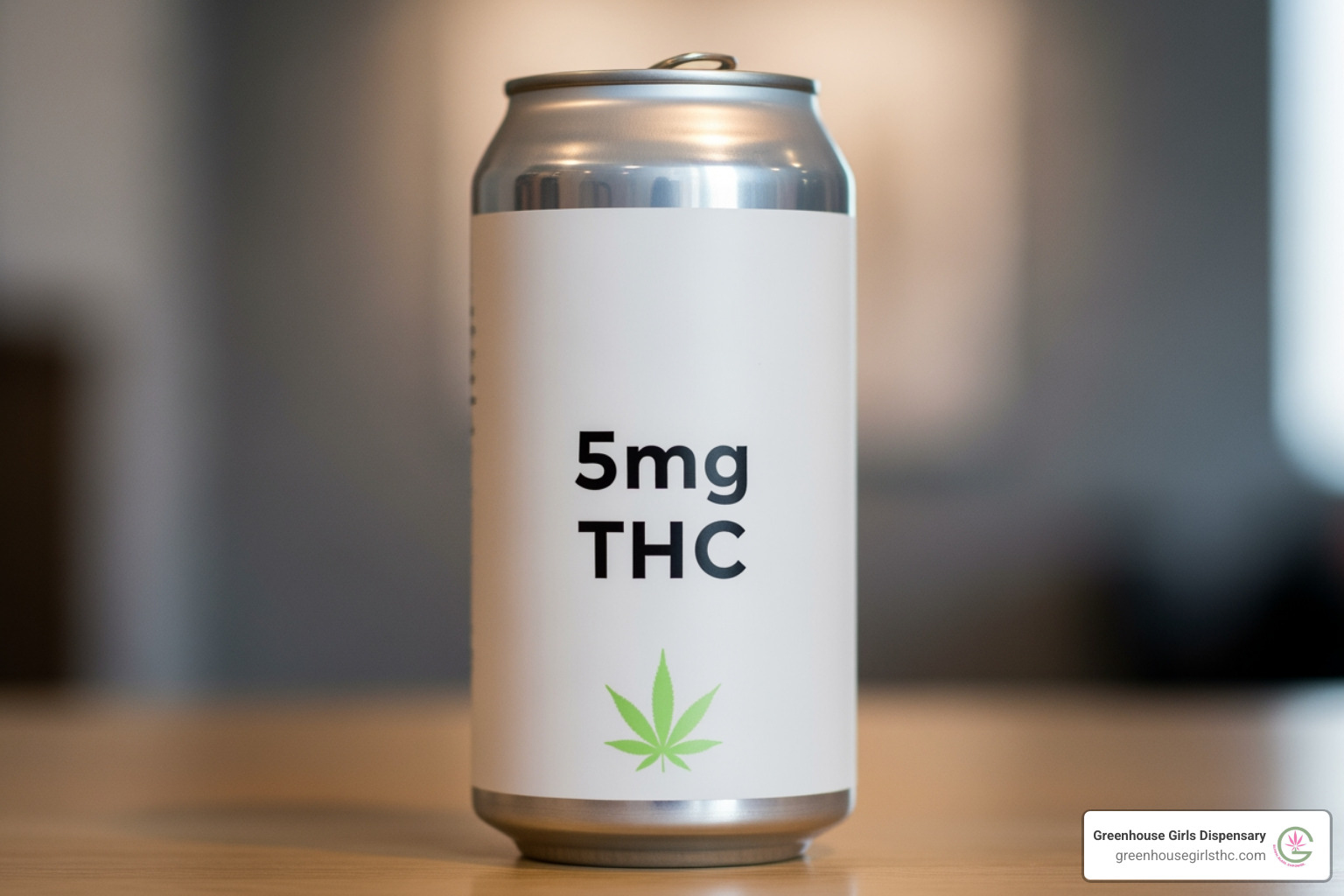 single can of THC beer with a clear "5mg THC" dosage label - thc beer