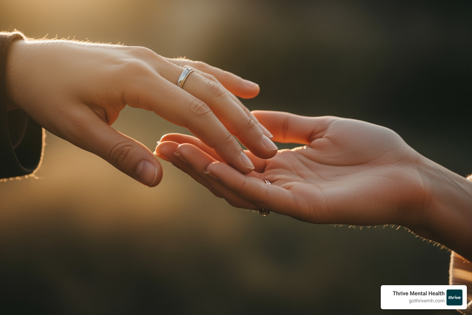 person reaching out hand to another in need - find a therapist who understands active vs passive suicidality