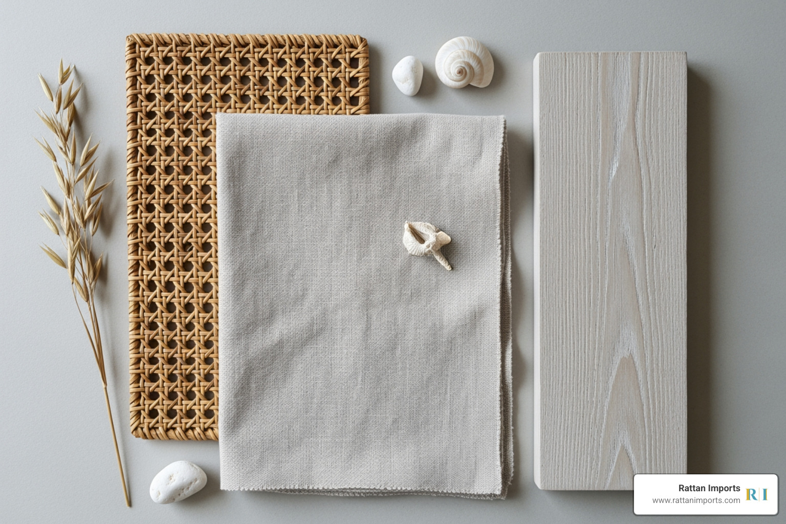 mood board showing coastal textures like linen, rattan weave, and light wood - coastal bedroom furniture mood board showing coastal textures like linen, rattan weave, and light wood - coastal bedroom furniture