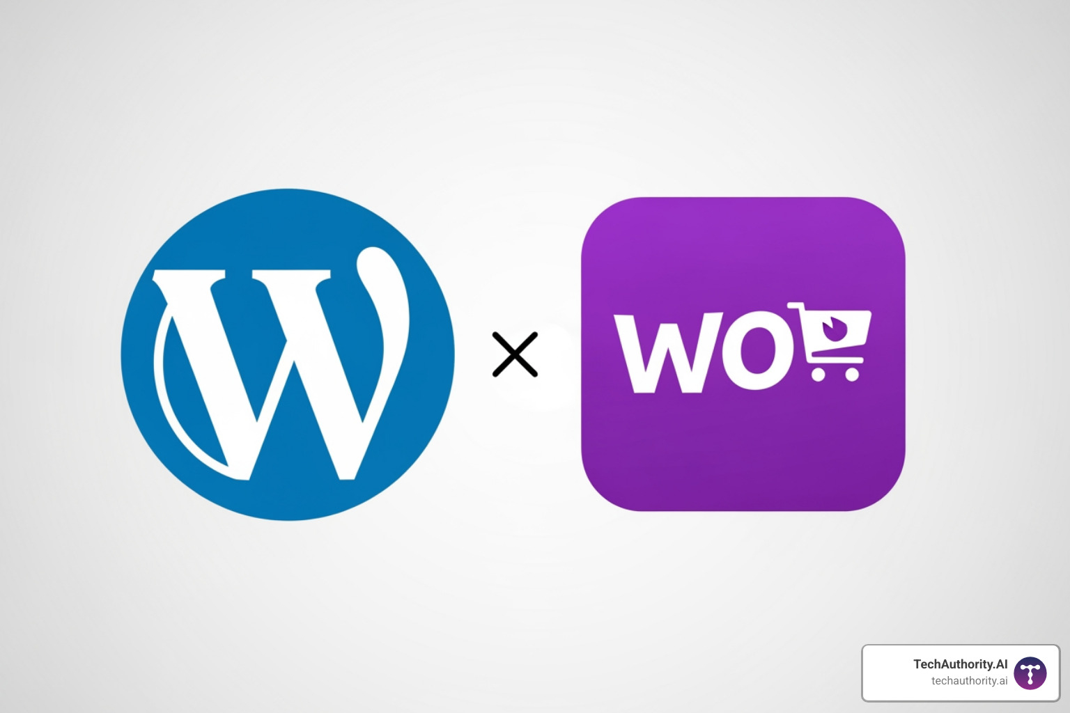 WordPress and WooCommerce logos side-by-side - ecommerce web hosting