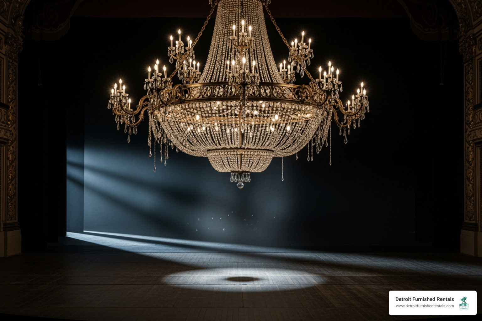 The famous chandelier from a stage production of The Phantom of the Opera - of the phantom of the opera